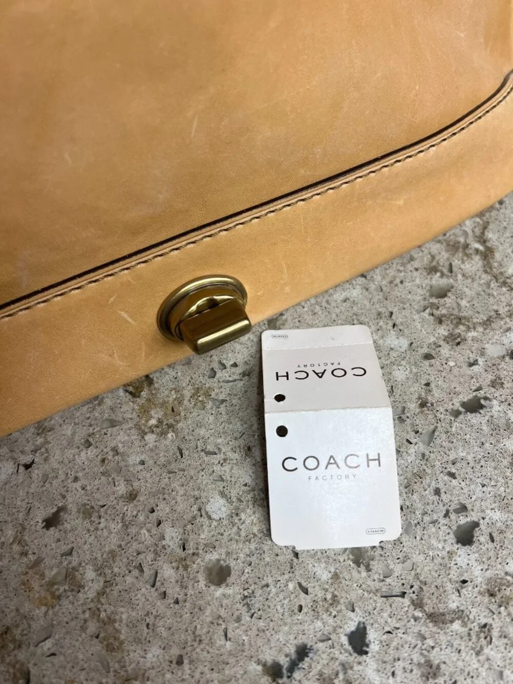 Coach Legacy 65th Anniversary Vachetta Leather Cresent Shoulder Bag Camel 11134